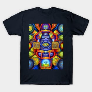 Dosed in the Machine (32) - Trippy Psychedelic Art T-Shirt